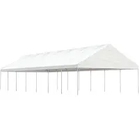 vidaXL Pavillon mit Dach Weiß 15,61x5,88x3,75 m Polyethylen