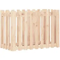 vidaXL Hochbeet Lattenzaun-Design 100x50x70 cm Massivholz Kiefer