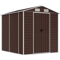 vidaXL Gartenhaus Braun 191 x 215 x 198 cm Verzinkter Stahl
