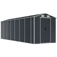 vidaXL Gerätehaus Anthrazit 191x640x198 cm Verzinkter Stahl