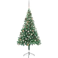 vidaXL Künstlicher Weihnachtsbaum Beleuchtung Kugeln 150cm 380 Zweige