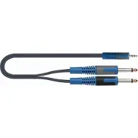 Quik Lok QUIK-LOK RKSA/140-2 Audiokabel 2 m 3,5mm 2 x 6,35mm Schwarz, Blau, Grau