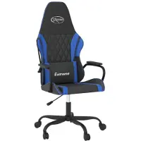 vidaXL Gaming-Stuhl Schwarz und Blau Kunstleder