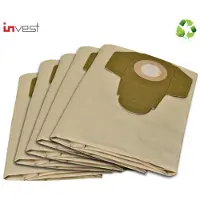 Invest-de 5 Staubsaugerbeutel kompatibel mit PARKSIDE PNTS 1300 D3 Papiertüten