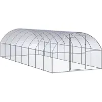 vidaXL Outdoor-Hühnerstall 3x8x2 m Verzinkter Stahl