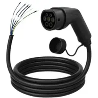LDY Loady Typ 2 Ladekabel mit offenem Ende – 22 kW – 3-phasig 32A – Wallbox Ersatzkabel – 15m