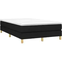 vidaXL Boxspringbett mit Matratze Schwarz 120x190 cm Stoff