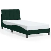 vidaXL Bettgestell ohne Matratze "Hanko" Dunkelgrün 90x190 cm Samt