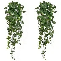 Creativ Green künstliche Pflanze Engl. Efeuhänger x16, ca 100cm, grün, 2er Set