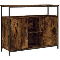 vidaXL Sideboard Räuchereiche 100x35x80 cm Holzwerkstoff