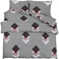 vidaXL Bettwäsche-Set Grau 225x220 cm Baumwolle