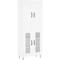 vidaXL Highboard Weiß 69,5x34x180 cm Holzwerkstoff