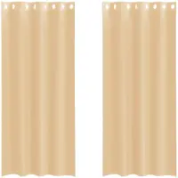 vidaXL Voile Vorhänge mit Ösen 2 Stk. Sandfarbe