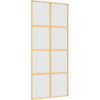 vidaXL Schiebetür Golden 90x205 cm Matt ESG-Glas und Aluminium