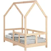 vidaXL Kinderbett 70x140 cm Massivholz Kiefer