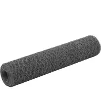 vidaXL Drahtzaun Stahl mit PVC-Beschichtung 25x0,75 m Grau