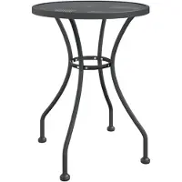 vidaXL Gartentisch Ø60x72 cm Streckgitter Anthrazit