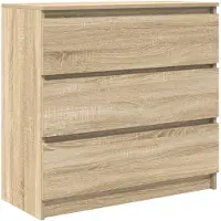 vidaXL Sideboard Sonoma-Eiche 80x35x76 cm Holzwerkstoff