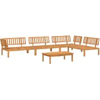 vidaXL 5-tlg. Garten-Sofagarnitur aus Paletten Massivholz Akazie
