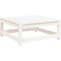 vidaXL Gartenhocker Weiß 70x70x30 cm Massivholz Kiefer
