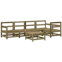 vidaXL 6-tlg. Garten-Lounge-Set Imprägniertes Kiefernholz