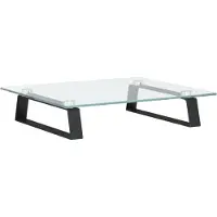 vidaXL Monitorständer Schwarz 40x35x8 cm Hartglas und Metall