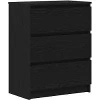 vidaXL Sideboard Schwarz Eichen-Optik 60x35x76 cm Holzwerkstoff