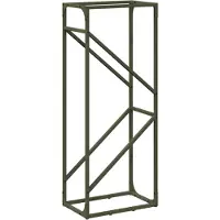 vidaXL Brennholzregal Olivgrün 40x25x100 cm Kaltgewalzter Stahl
