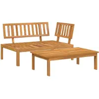vidaXL 2-tlg. Garten-Sofagarnitur aus Paletten Massivholz Akazie