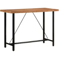 vidaXL Bartisch 150x70x107 cm Massivholz Akazie und Eisen