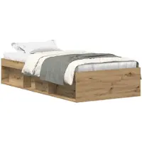 vidaXL Bettgestell ohne Matratze Artisan-Eiche 90x200cm Holzwerkstoff