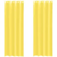 vidaXL Voile Vorhänge mit Ösen 2 Stk. Gelb