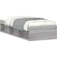 vidaXL Bettgestell Grau Sonoma 75x190 cm