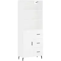 vidaXL Highboard Weiß 69,5x34x180 cm Holzwerkstoff