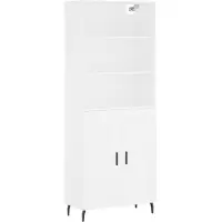 vidaXL Highboard Weiß 69,5x34x180 cm Holzwerkstoff