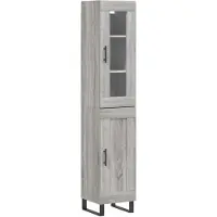 vidaXL Highboard Grau Sonoma 34,5x34x180 cm Holzwerkstoff