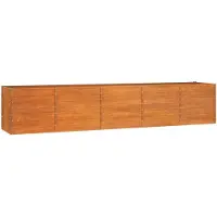 vidaXL Hochbeet Rostig 400x80x77 cm Cortenstahl