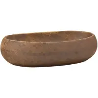 vidaXL Aufsatzwaschbecken Braun Oval 59x40x15 cm Keramik