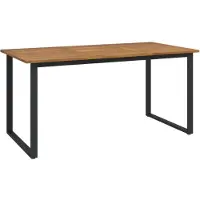 vidaXL Gartentisch mit Beinen in U-Form 160x80x75 cm Massivholz Akazie