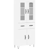vidaXL Highboard Weiß 69,5x34x180 cm Holzwerkstoff
