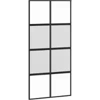 vidaXL Schiebetür Schwarz 102,5x205 cm Hartglas und Aluminium