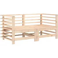 vidaXL Garten-Ecksofas 2 Stk. Massivholz Kiefer