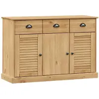 vidaXL Sideboard mit Schubladen VIGO 113x40x75 cm Massivholz Kiefer