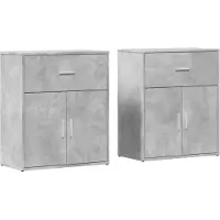 vidaXL Sideboards 2 Stk. Betongrau 60x31x70 cm Holzwerkstoff