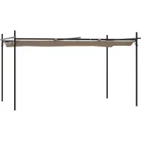 vidaXL Pergola mit Schiebedach Taupe 395x292x230 cm