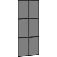 vidaXL Schiebetür Schwarz 90x205 cm Hartglas und Aluminium