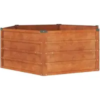 vidaXL Hochbeet Rostig 129x129x45 cm Cortenstahl