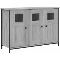 vidaXL Sideboard Grau Sonoma 100x35x70 cm Holzwerkstoff
