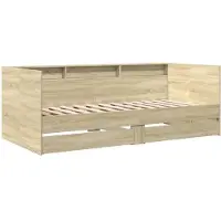 vidaXL Tagesbett mit Schubladen ohne Matratze Sonoma-Eiche 90x200 cm