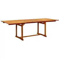 vidaXL Garten-Esstisch (160-240)x100x75 cm Massivholz Akazie
